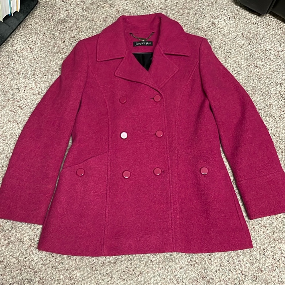 Jacques vert fuscia wool peacoat in new condition